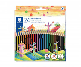 Цветни моливи за оцветяване и рисуване Staedtler, 24 цвята