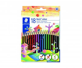 Цветни моливи Staedtler Noris Colour, 18 цвята