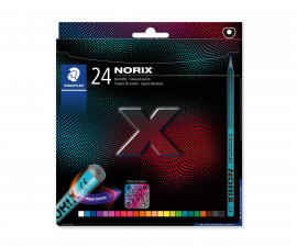 Ученически принадлежности цветни моливи Staedtler Norix 186, 24 цвята 34183-А