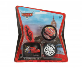 Комплект Cars, 2 острилки и 2 гумички 49184