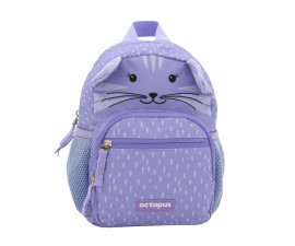 Раница за детска градина Octopus, 18 x 11 x 26 см, Purple Kitty 122979