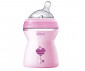 Бебешко пластмасово шише за мляко и вода Chicco Natural Feeling, 2м+, 250 мл, момиче N0242 thumb 2