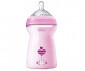 Бебешко пластмасово шише за мляко и вода Chicco Natural Feeling, 6м+, 330 мл, момиче N0244 thumb 2