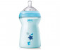 Бебешко пластмасово шише за мляко и вода Chicco Natural Feeling, 6м+, 330 мл, момче N0245 thumb 2