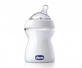 Бебешко пластмасово шише за мляко и вода Chicco Natural Feeling, 250 мл N0202