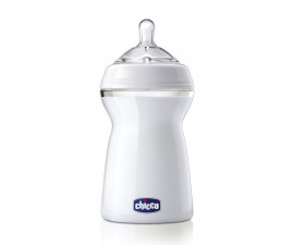 Бебешко пластмасово шише за мляко и вода Chicco Natural Feeling, 330 мл N0203