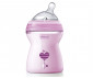 Бебешко пластмасово шише за мляко и вода Chicco Natural Feeling, 2м+, 250 мл, момиче N0242 thumb 2