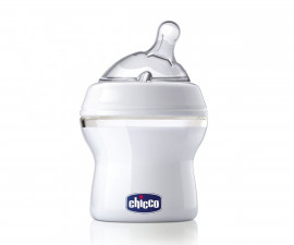 Бебешко пластмасово шише за мляко и вода Chicco Natural Feeling, 150 мл N0201