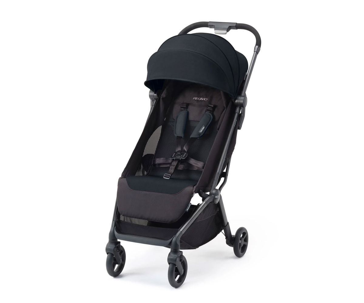 Сгъваема лятна бебешка количка с борд за новородени с тегло до 22кг Recaro Lexa, Select Night Black ST010 30072RCRZ12000.001U