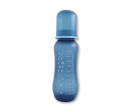 Бебешко пластмасово шише със силиконов биберон Baby Nova, PP, цветно, 240мл 42105