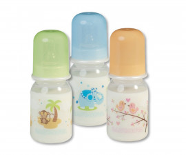 Бебешко пластмасово шише със силиконов биберон Baby Nova, 125мл 46000