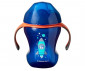 Детска неразливаща се пластмасова чаша със силиконов мек накрайник и с дръжки Tommee Tippee, 230мл, синя, 6м+ TT.0135.001 thumb 2