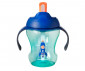 Детска неразливаща се пластмасова чаша със сламка и с дръжки Tommee Tippee, 230мл, ракета/синя, 6м+ TT.0136.001 thumb 2