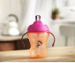 Детска неразливаща се пластмасова чаша със сламка и с дръжки Tommee Tippee, 230мл, розово/оранжева, 6м+ TT.0136.002 thumb 5