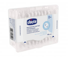 Детски клечки за уши с ограничител Chicco, 60 броя N0621