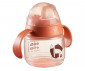 Неразливаща се бебешка чаша с мек накрайник и с дръжки Tommee Tippee Soft Spout, 150мл, Bacshield, розова/Лисиче, 4м+ TT.0286 thumb 7