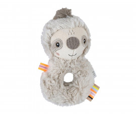 babyFEHN Lazy, Crazy & Pink 042238 - Soft ring rattle sloth