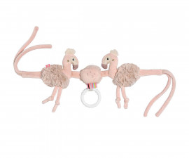 babyFEHN Lazy, Crazy & Pink 042337 - Pram chain flamingo