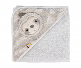 babyFEHN Lazy, Crazy & Pink 042474 - Hooded bath towel sloth
