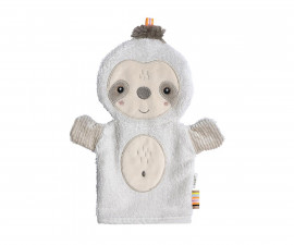 babyFEHN Lazy, Crazy & Pink 042504 - Washing mitt sloth