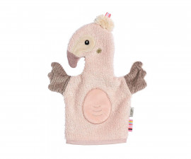 babyFEHN Lazy, Crazy & Pink 042511 - Washing mitt flamingo
