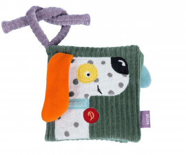 babyFEHN fehnNATUR dog Dotty 044041 - Soft book dog NATUR