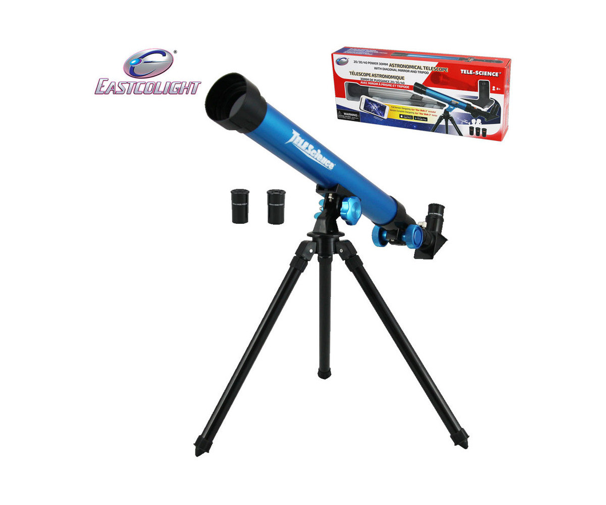 Образователни играчки Eastcolight - Телескоп 20х30х40 с трипод, син 23011