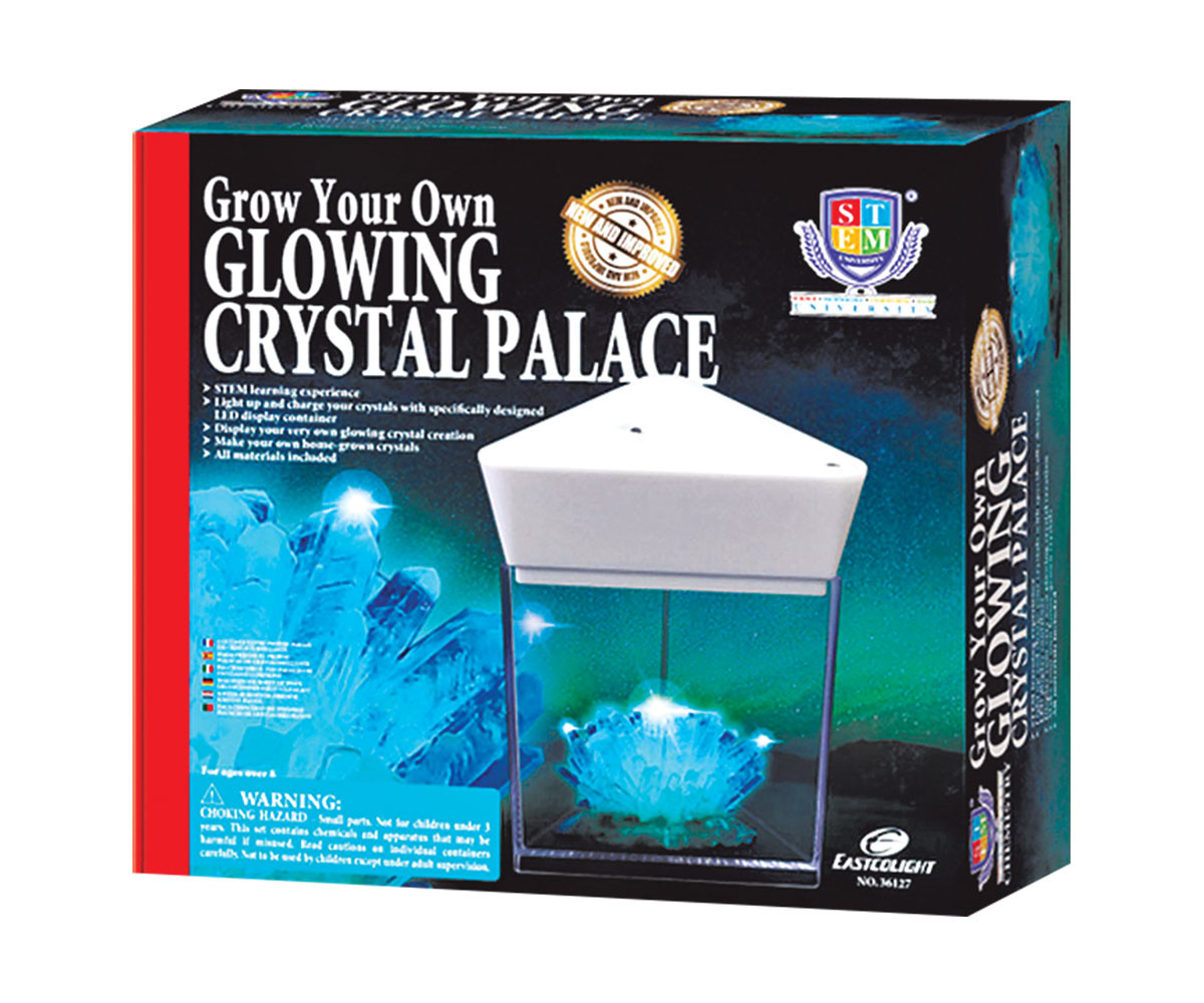 Образователни игри за сглобяване Eastcolight - Отгледайте свой кристален дворец с UV светлина 36127