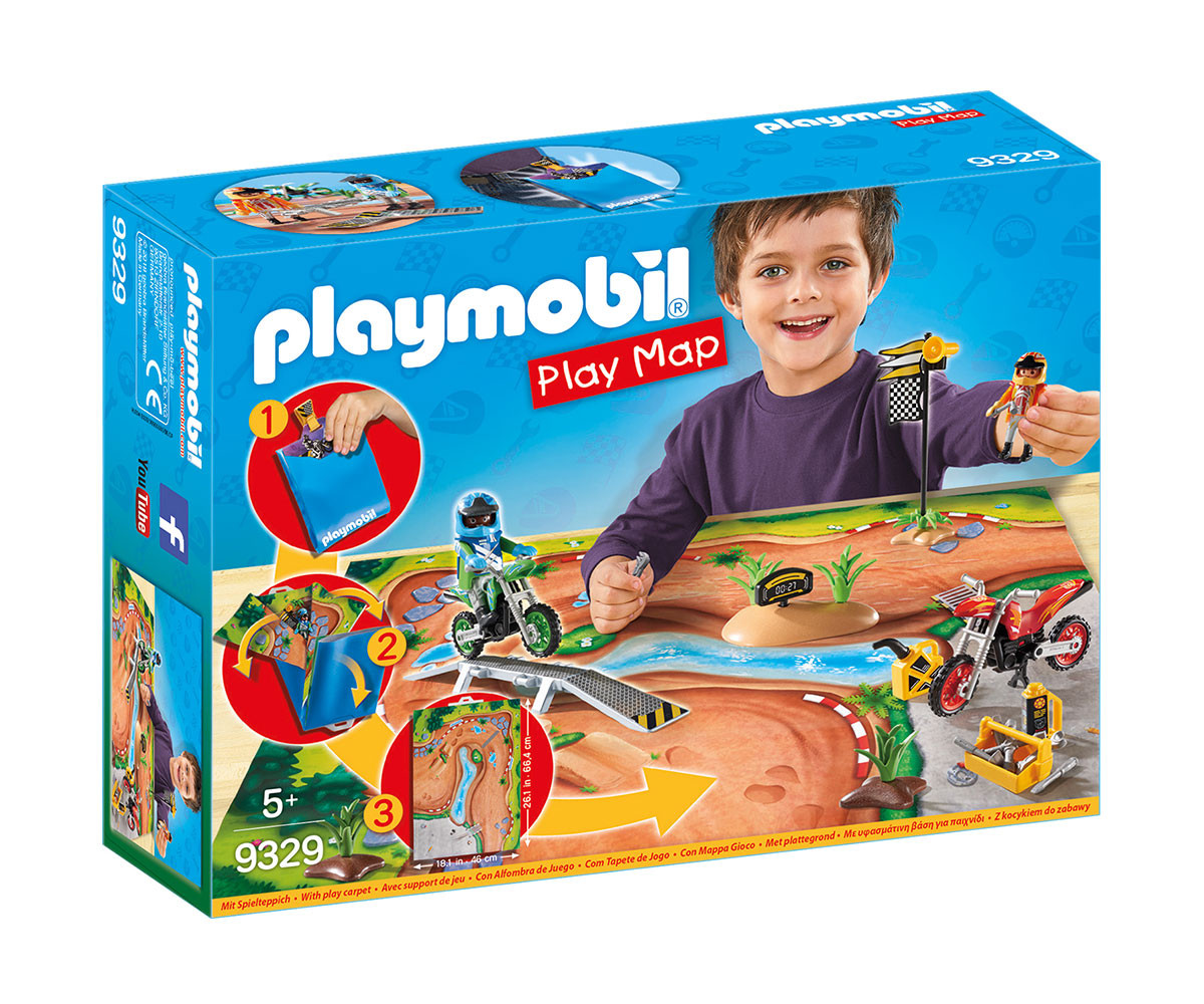 Детска играчка - Playmobil - Преносим комплект Мотокрос