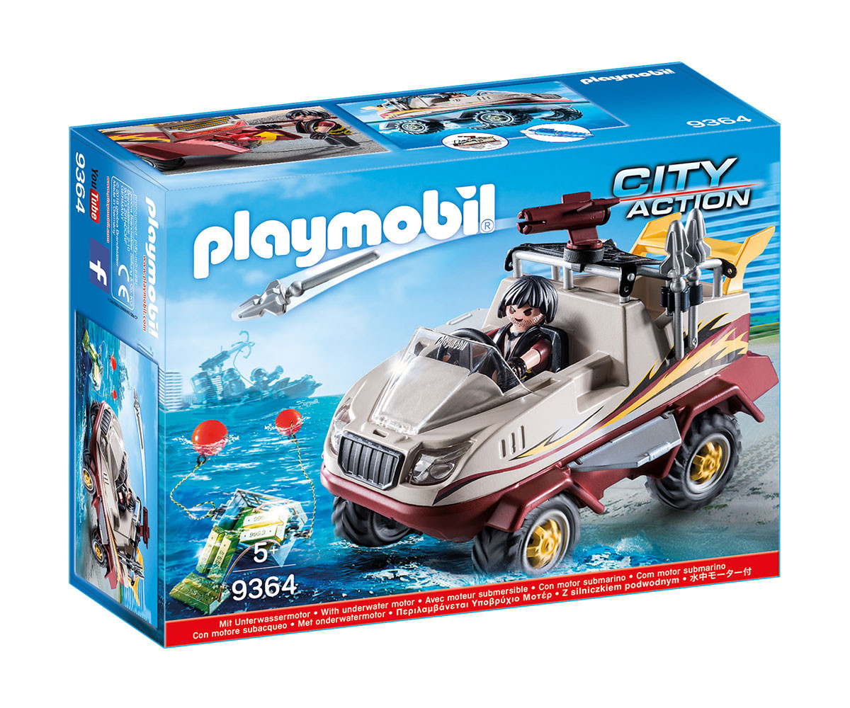 Детска играчка - Playmobil - Джип амфибия на специалните части