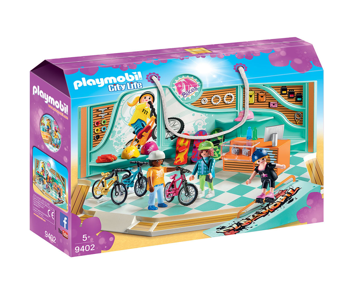 Детска играчка - Playmobil - Магазин за колела и скейборд