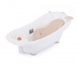 Детска вана за къпане на бебе с подложка Chipolino Bubble, мока 91 см VKBU00201MO