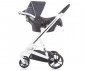 Комбинирана бебешка количка с бяла рама Chipolino Електра 3в1, сребро KKEL0211WSL thumb 13