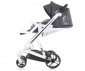 Комбинирана бебешка количка с бяла рама Chipolino Електра 3в1, сребро KKEL0211WSL thumb 8