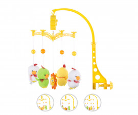 Музикална играчка въртележка за бебешко креватче и кошарка Chipolino, асортимент