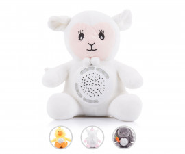 Успокояваща музикална плюшена играчка с проектор за бебета и деца Chipolino, асортимент PIL0201