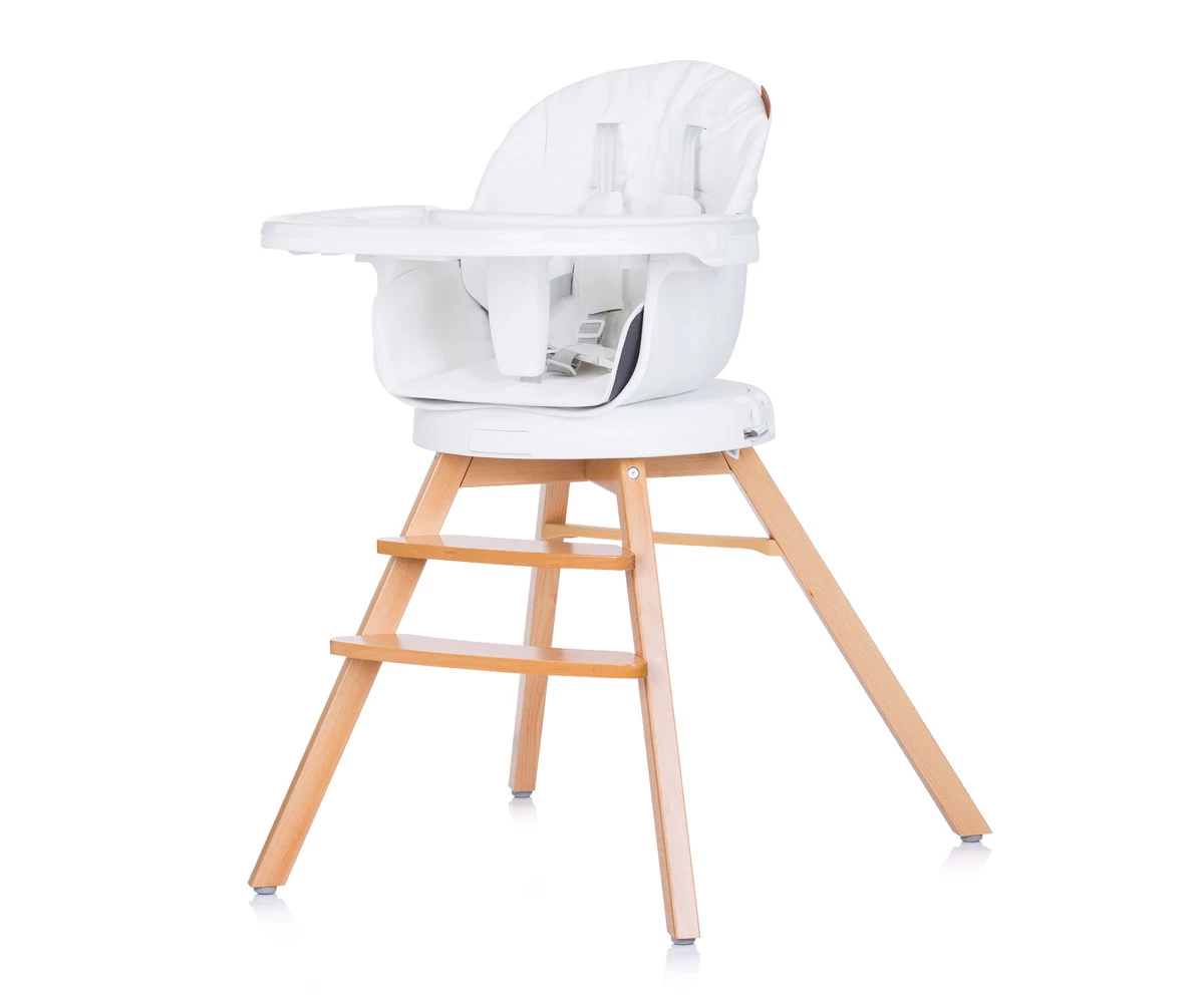 Повдигащо детско столче за хранене Chipolino 3в1 Рото, бяло STHRT02204IV