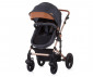 Комбинирана бебешка количка с обръщаща се седалка за новородени с тегло до 15кг Chipolino Камеа, антрацит KKCA02201AN thumb 4