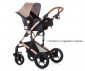 Комбинирана бебешка количка с обръщаща се седалка за новородени с тегло до 15кг Chipolino Камеа, хумус KKCA02202HU thumb 9