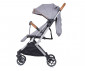 Сгъваема лятна бебешка количка за новородени с тегло до 15кг Chipolino Сити, платина LKCT02202PL thumb 3