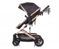 Комбинирана бебешка количка с обръщаща се седалка за деца до 15кг Chipolino Естел, абанос KKES02301EB thumb 8