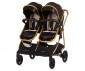 Комбинирана бебешка количка с обръщаща се седалка за близнаци до 22кг всяко Chipolino Дуо Смарт, обсидиан/злато KBDS02401OG thumb 6