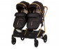 Комбинирана бебешка количка с обръщаща се седалка за близнаци до 22кг всяко Chipolino Дуо Смарт, обсидиан/злато KBDS02401OG thumb 7