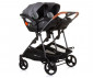 Комбинирана бебешка количка с обръщаща се седалка за близнаци до 22кг всяко Chipolino Дуо Смарт, сребристо-сиво KBDS02402SG thumb 10
