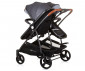 Комбинирана бебешка количка с обръщаща се седалка за близнаци до 22кг всяко Chipolino Дуо Смарт, сребристо-сиво KBDS02402SG thumb 3