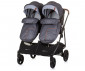 Комбинирана бебешка количка с обръщаща се седалка за близнаци до 22кг всяко Chipolino Дуо Смарт, сребристо-сиво KBDS02402SG thumb 7