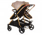 Комбинирана бебешка количка с обръщаща се седалка за близнаци до 22кг всяко Chipolino Дуо Смарт, златно бежово KBDS02403GB thumb 3