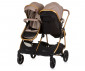 Комбинирана бебешка количка с обръщаща се седалка за близнаци до 22кг всяко Chipolino Дуо Смарт, златно бежово KBDS02403GB thumb 4