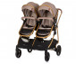 Комбинирана бебешка количка с обръщаща се седалка за близнаци до 22кг всяко Chipolino Дуо Смарт, златно бежово KBDS02403GB thumb 6