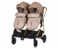 Комбинирана бебешка количка с обръщаща се седалка за близнаци до 22кг всяко Chipolino Дуо Смарт, златно бежово KBDS02403GB thumb 7